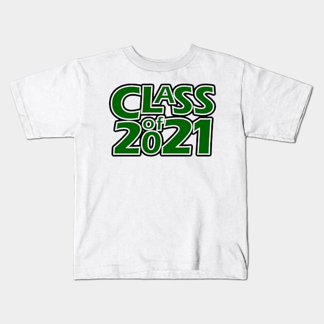 Grad Class of 2021 Kids T-Shirt by gkillerb